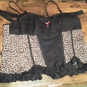 Super SEXY 3X-4X Coquette Diva Leopard Print Gorgeous Corset